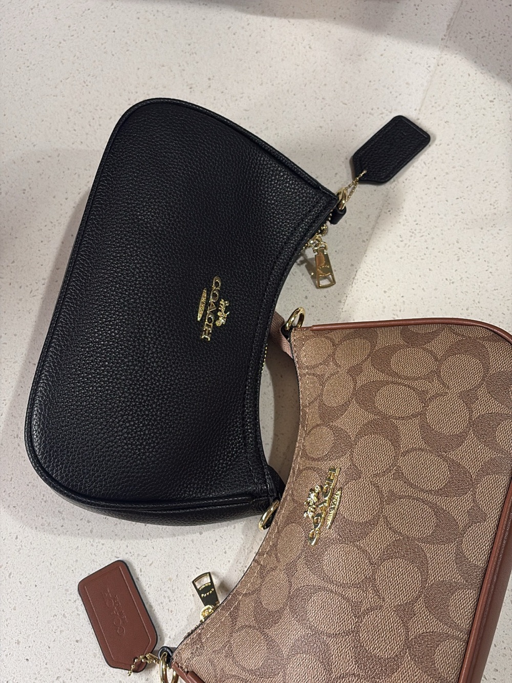 Coach Double Pouch Crossbody 2-Piece Set Black & Signature Canvas